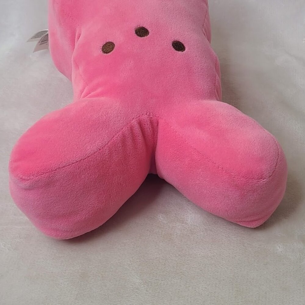 Peeps Plush Bunny Pink Rabbit 11" Stuffed Animal Just Born 2023 - Picture 6 of 8